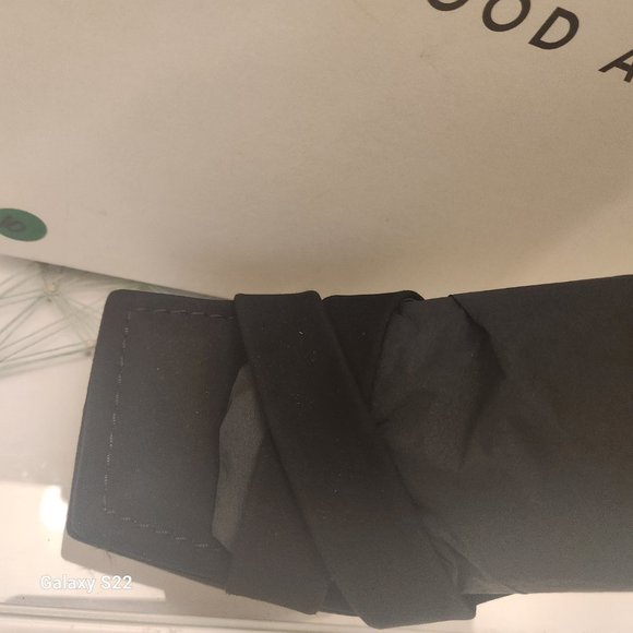 NIB Good American Platform Sandals chunky black suede heels. Various. - Picture 2 of 12